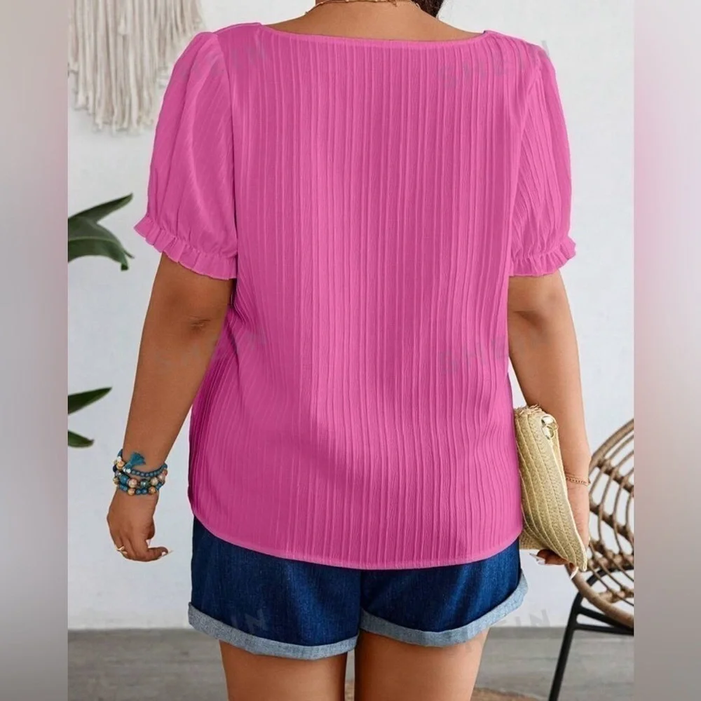 70’s pink boho top - Picture 2 of 2